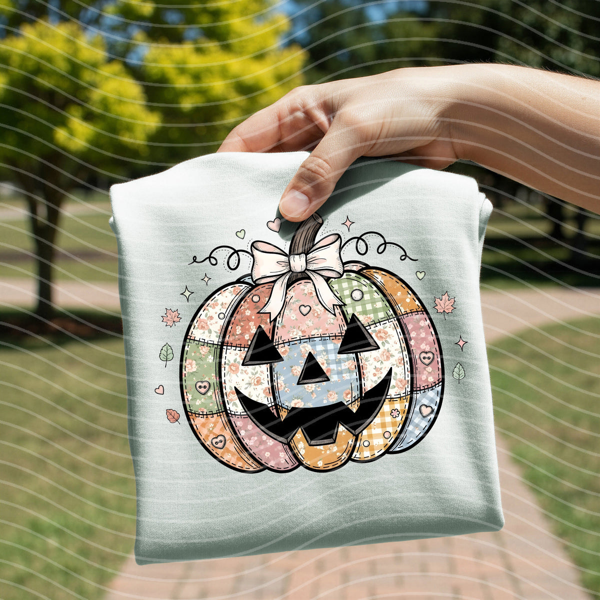Faux Embroidery Pumpkin Graphic Tee product image 1