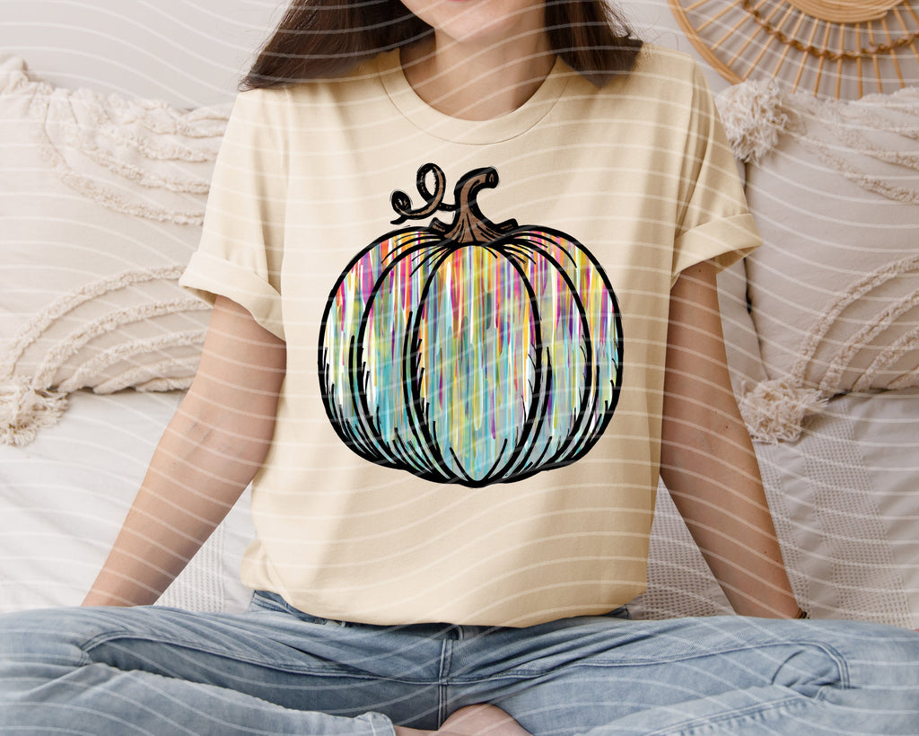 Colorful Fall Pumpkin Graphic Tee product image 1