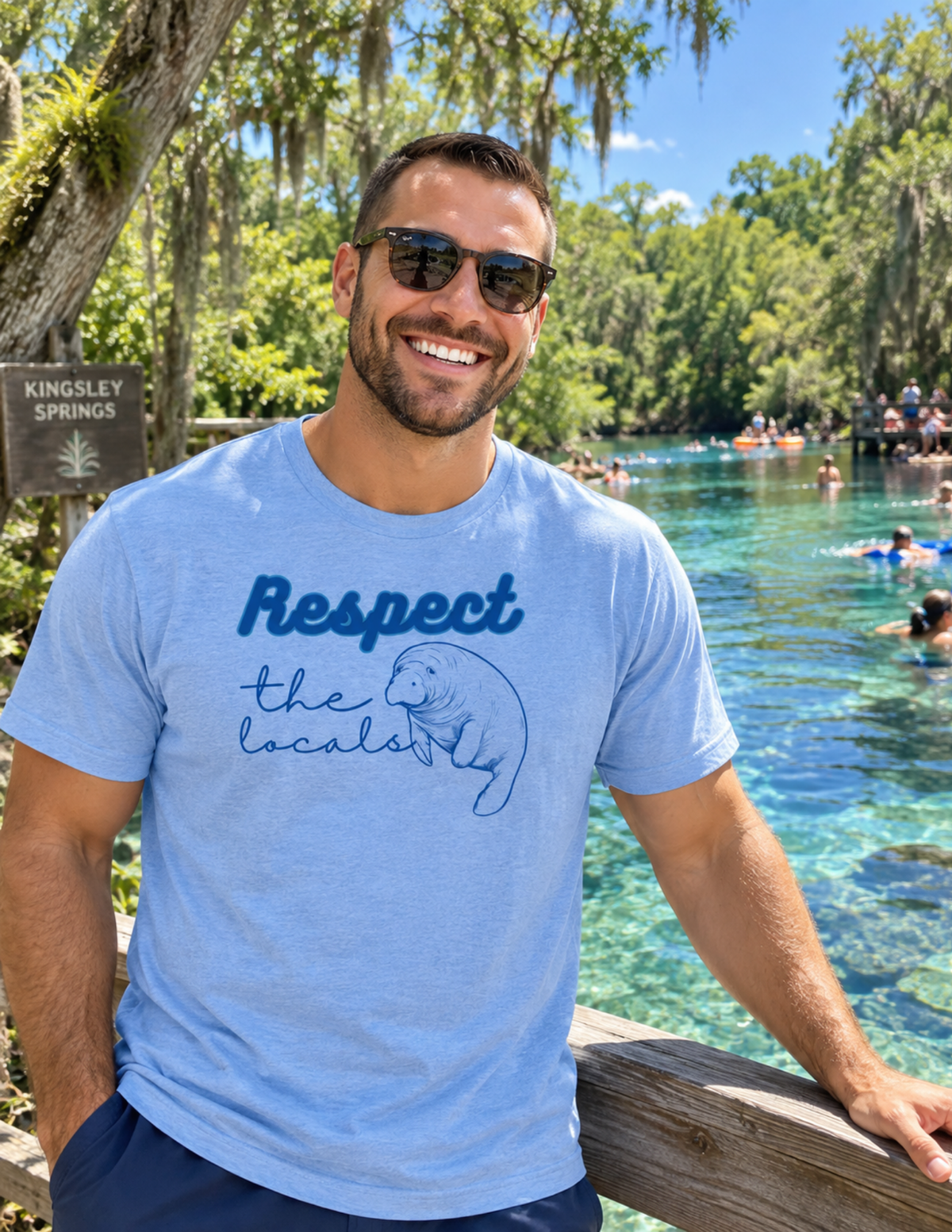 Respect the Locals Manatee Shirt product image 1