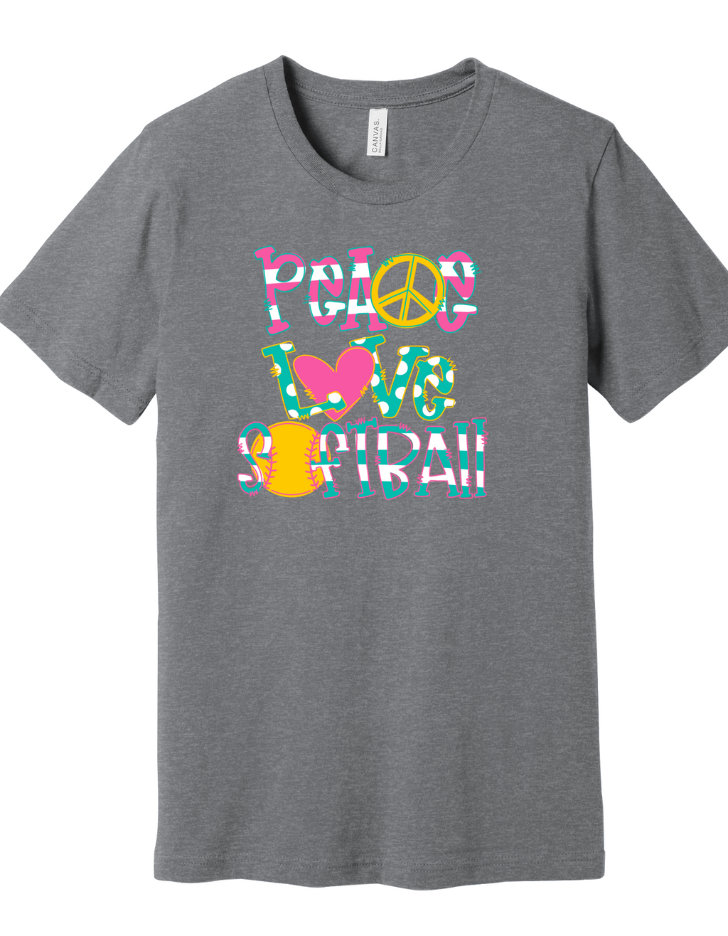 Peace, Love & Softball Shirt product image 3