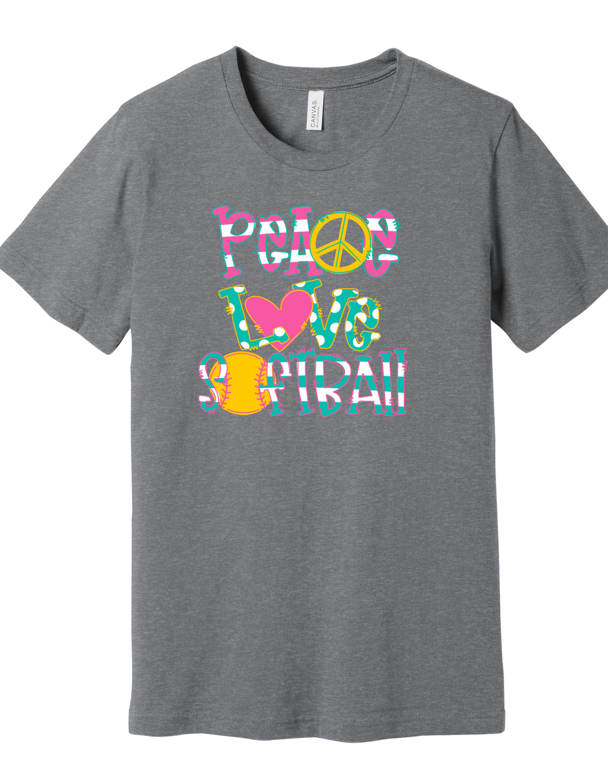 Peace, Love & Softball Shirt product image 3