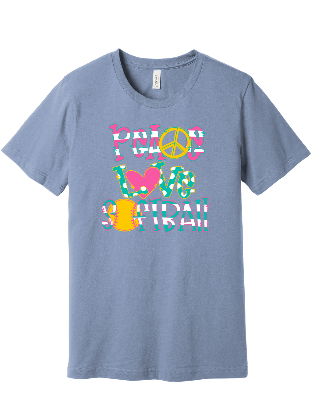 Peace, Love & Softball Shirt product image 4