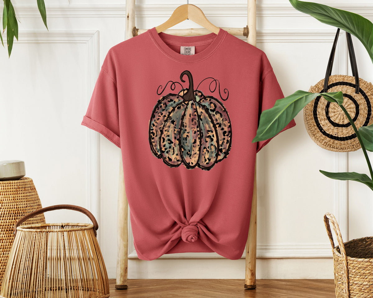 Distressed Leopard Pumpkin Graphic Tee product image 2