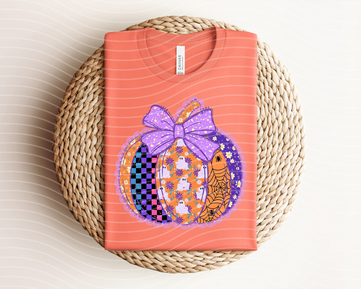 Ghost Lace Pumpkin Graphic Tee product image 1