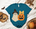 Faux Embroidered Ghost & Pumpkin Graphic Tee product image 1