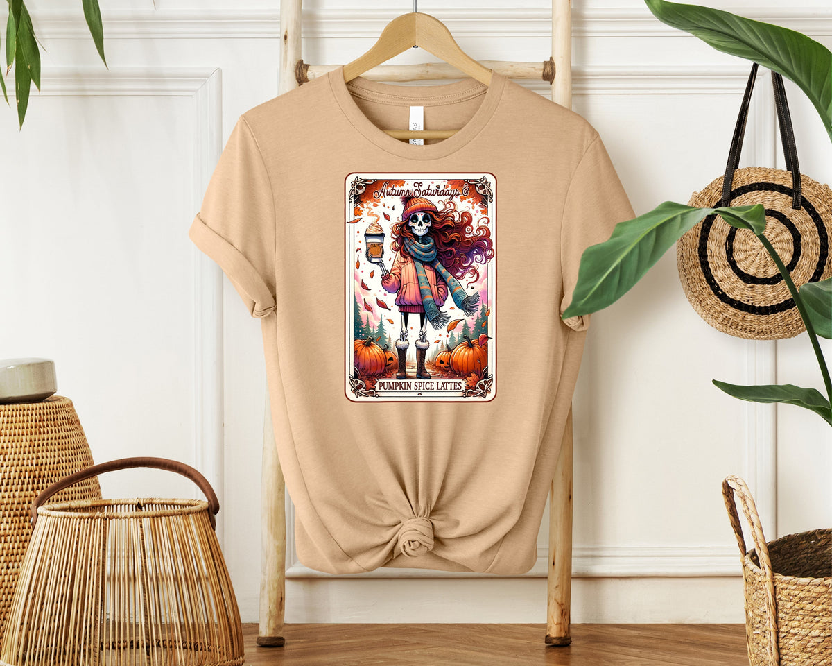 Pumpkin Spice Lattes Tarot Graphic Tee product image 1