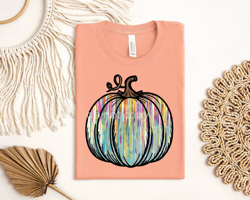 Colorful Fall Pumpkin Graphic Tee product image 2