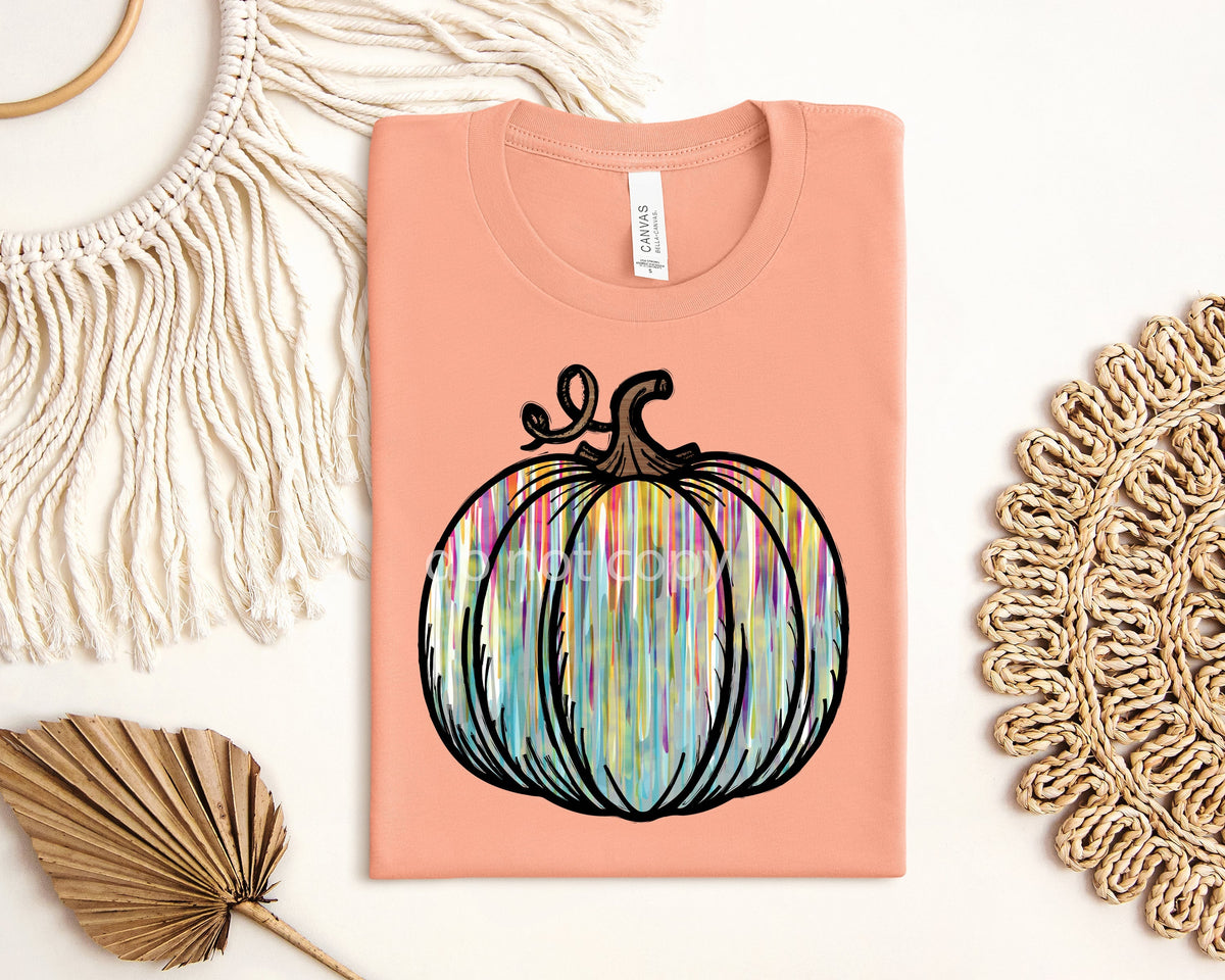 Colorful Fall Pumpkin Graphic Tee product image 2