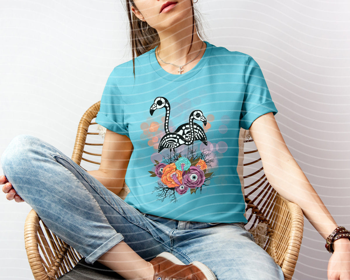 Halloween Flamingos Graphic Tee product image 1