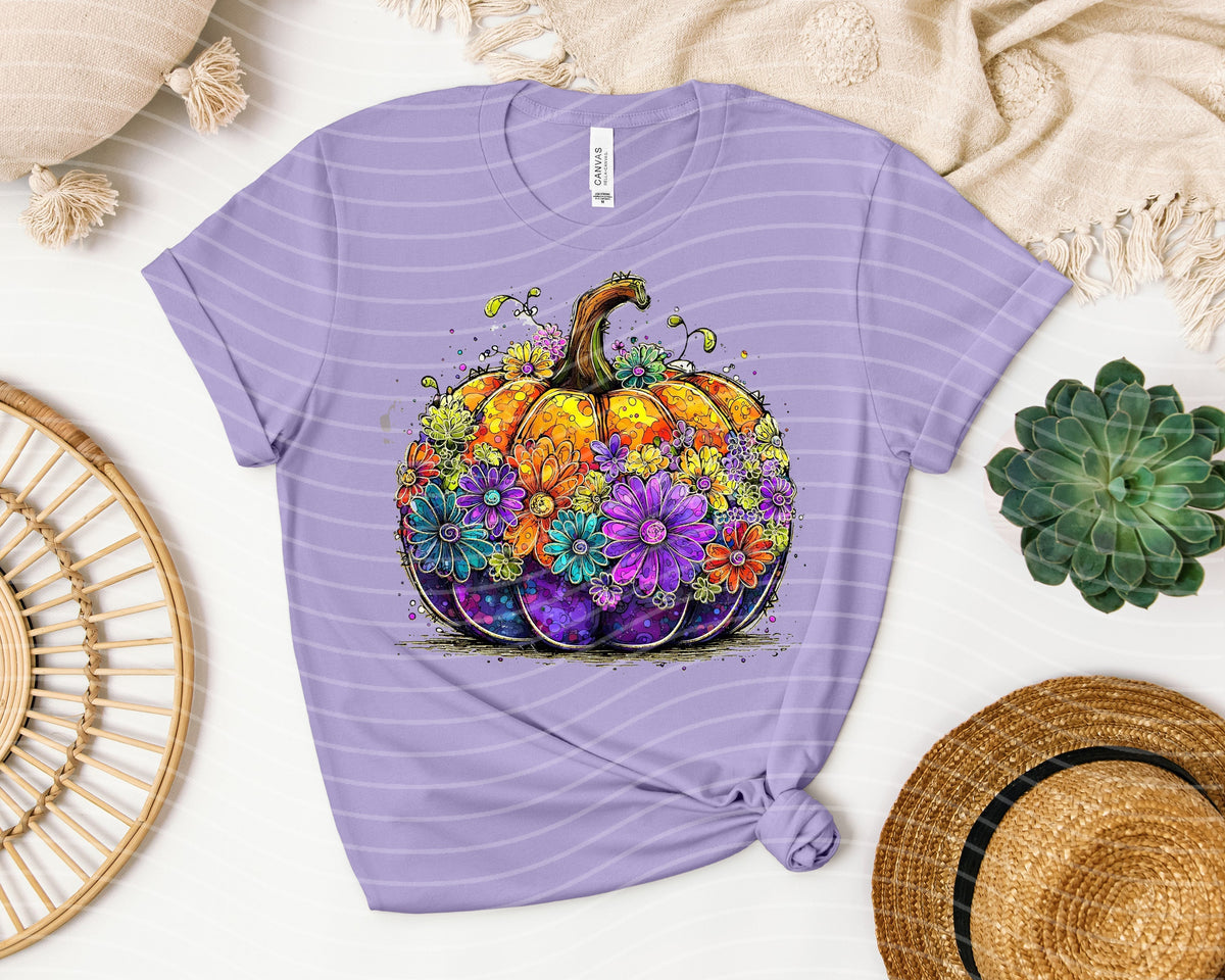 Bright Floral Pumpkin Graphic Tee product image 1