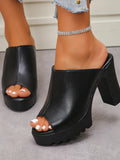 Chunky Platform Block Heel Sandals