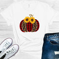 Buffalo Plaid and Leopard Pumpkin Graphic Tee product image 1